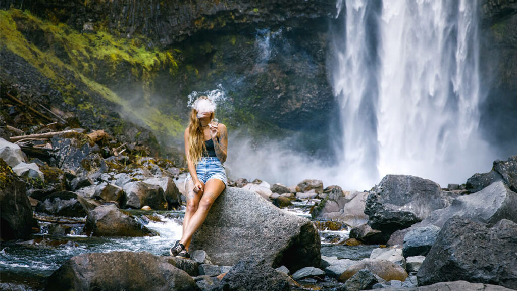 Smoking by the Falls